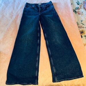 Good American Deep Indigo Flare Jeans